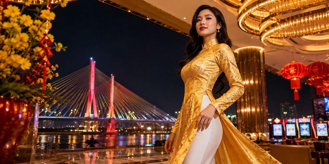 Người dùng Cần Thơ đặt cược thể thao qua điện thoại trong trang phục truyền thống áo dài