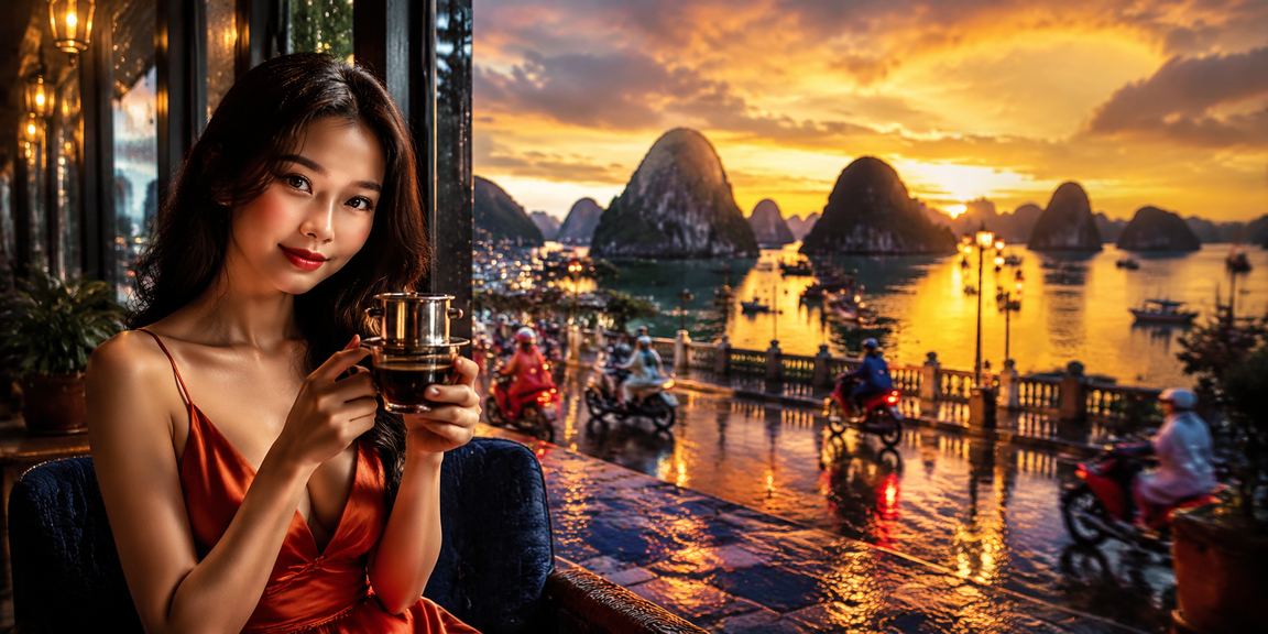 Khách du lịch tại Vịnh Hạ Long nhận rebate bonus khi đặt cược và thưởng thức cà phê